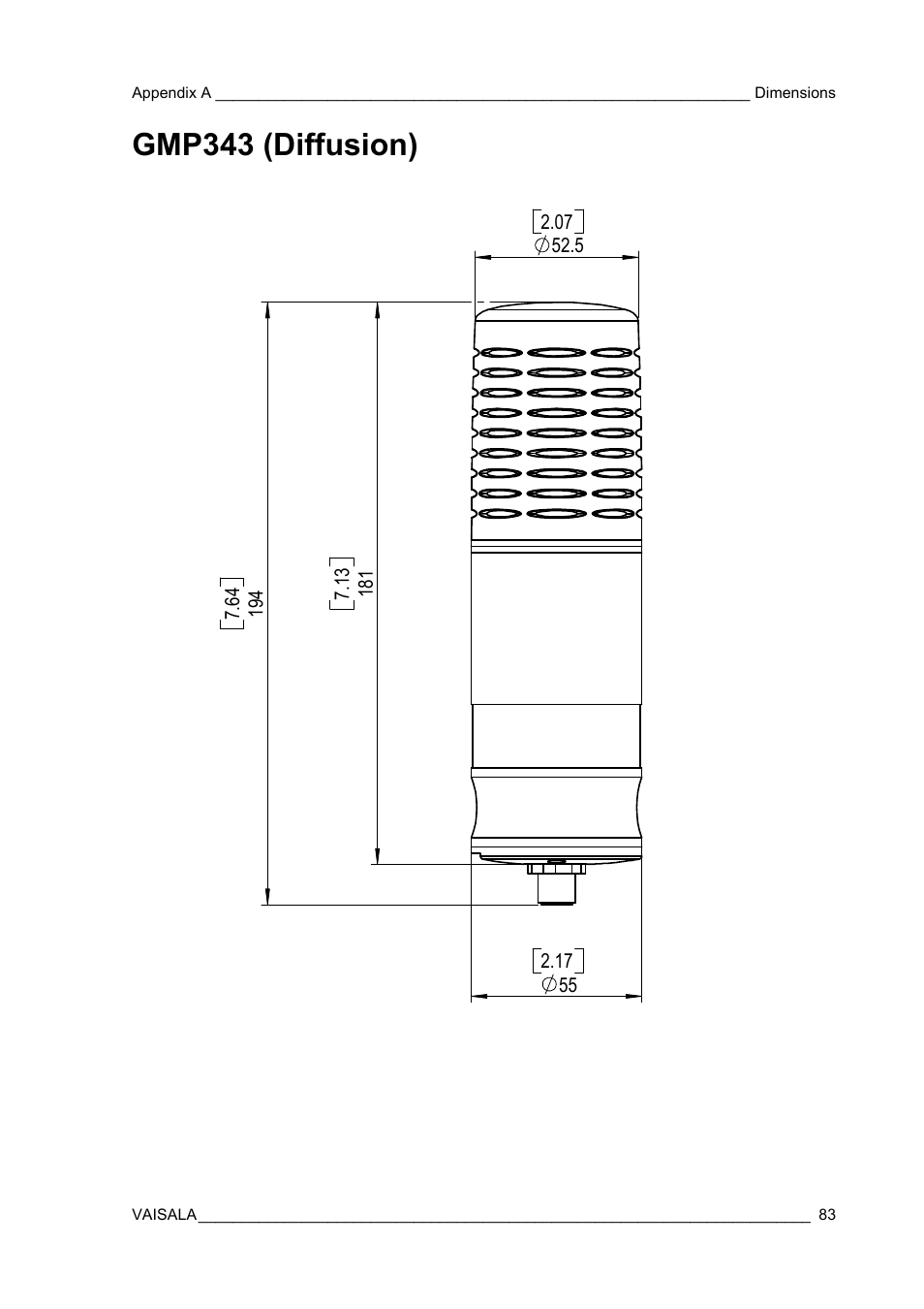 Gmp343 (diffusion) | Vaisala GMP343 User Manual | Page 85 / 94