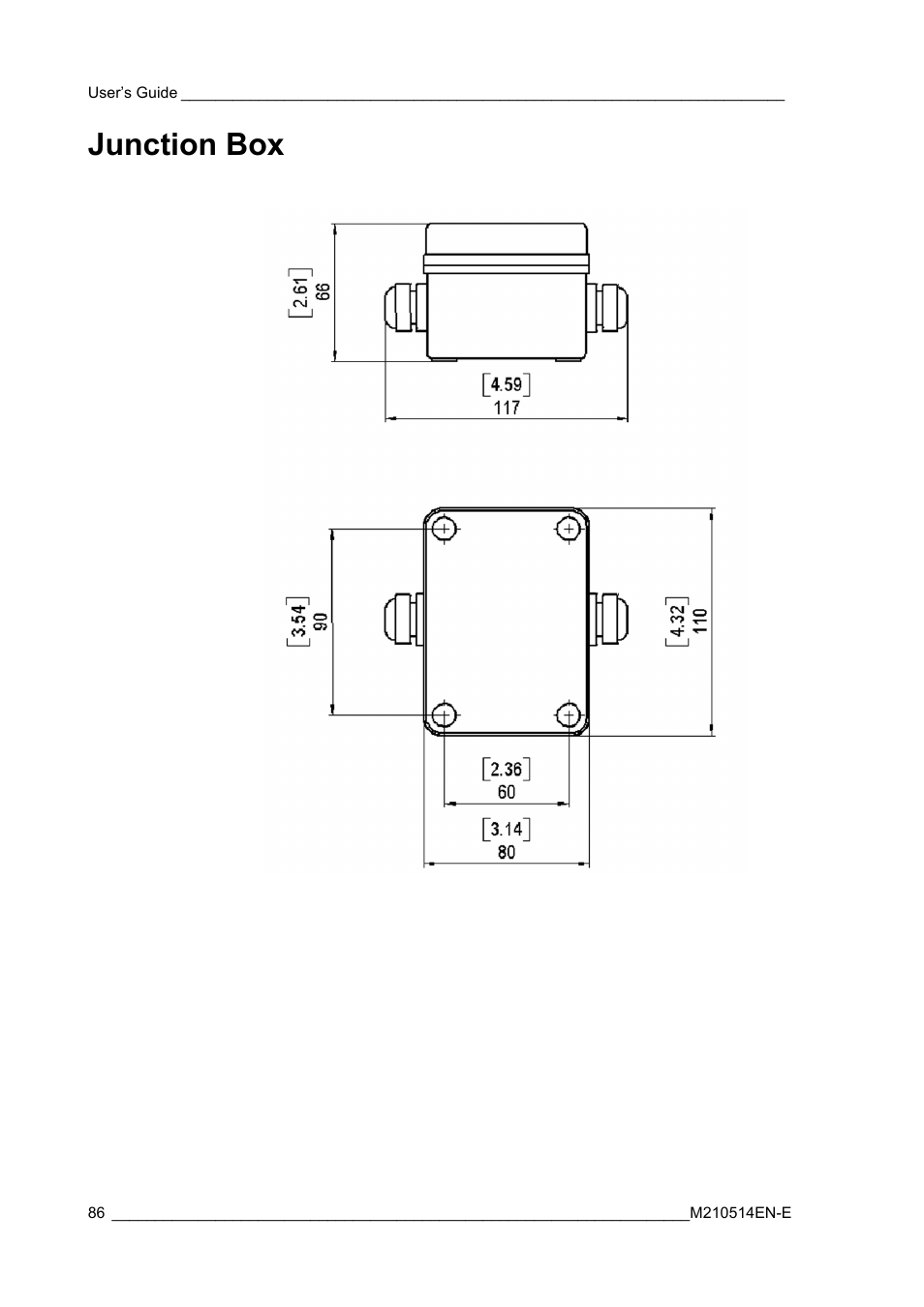 Junction box | Vaisala GMP343 User Manual | Page 88 / 94
