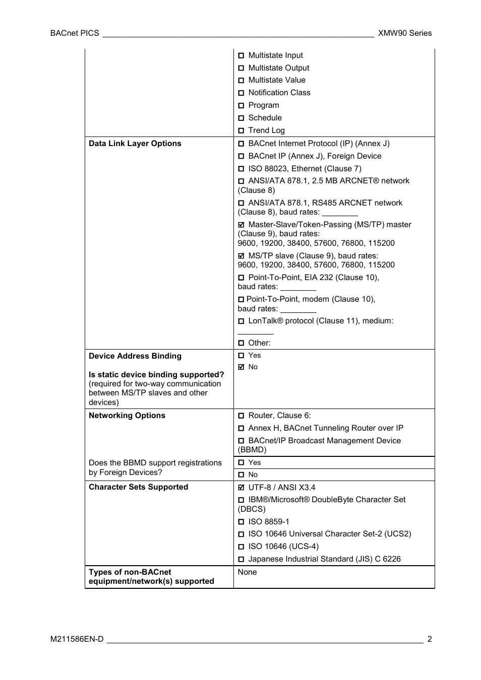 Vaisala XMW90 User Manual | Page 2 / 4