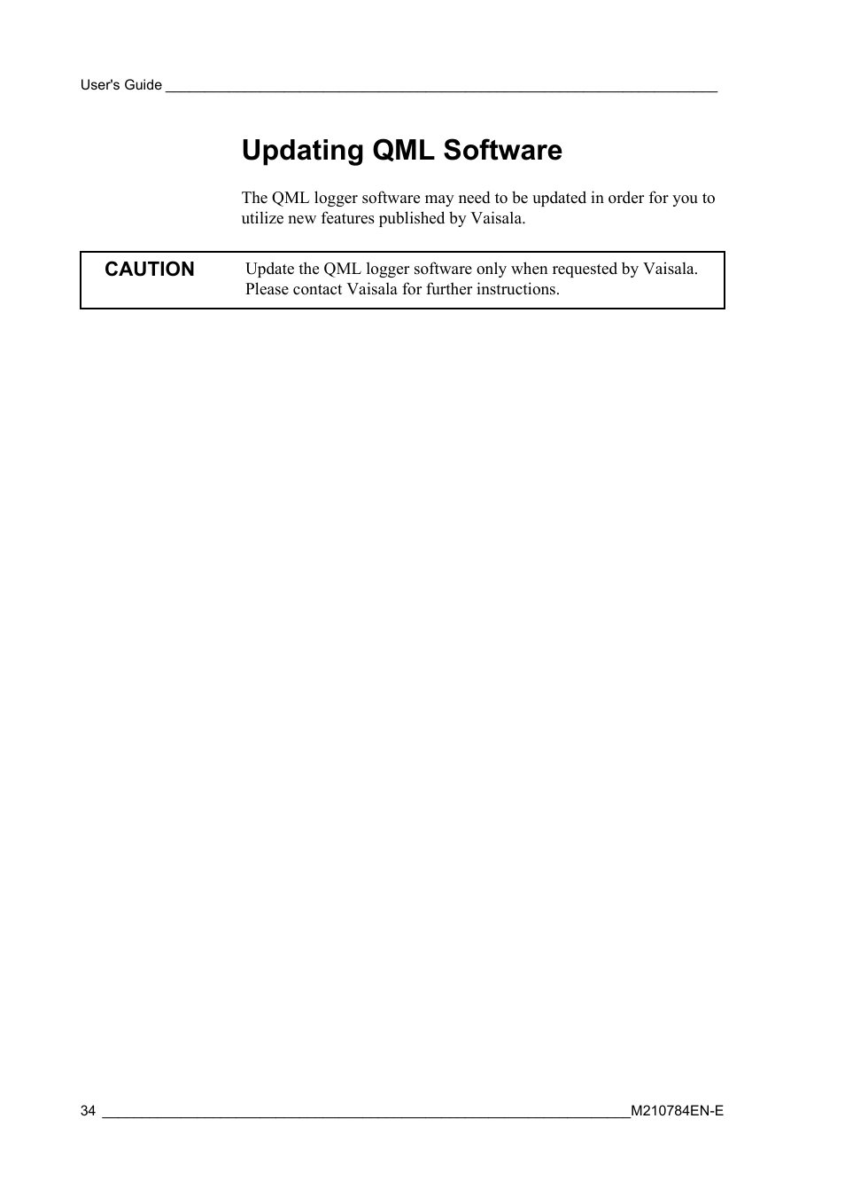 Updating qml software | Vaisala Hydromet Data Collection Platform User Manual | Page 36 / 160