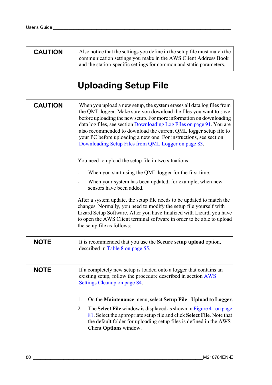Uploading setup file | Vaisala Hydromet Data Collection Platform User Manual | Page 82 / 160