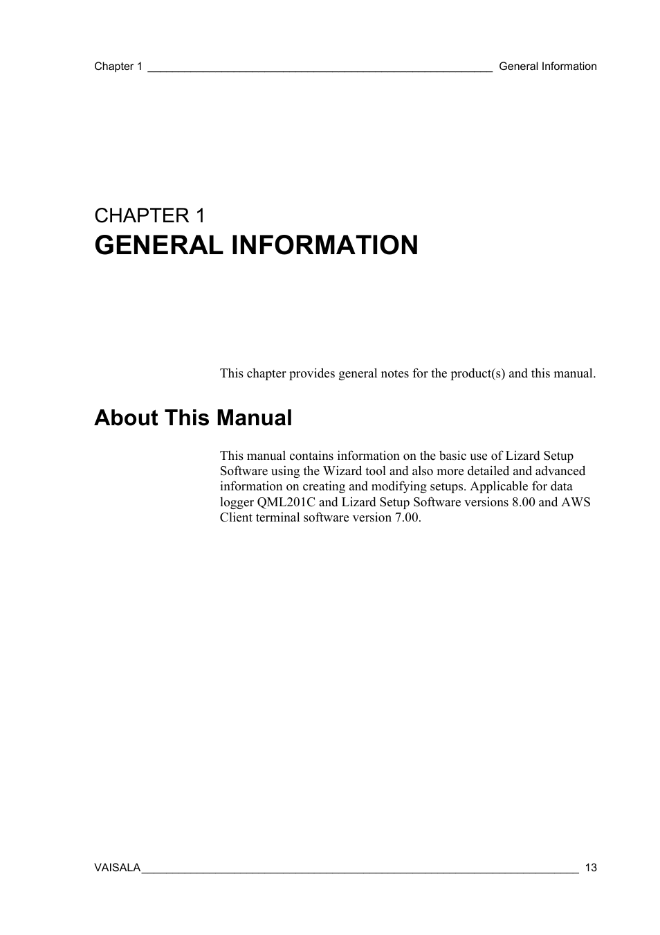 Chapter 1 general information, About this manual, Chapter 1 | General information | Vaisala Hydromet Data Collection Platform User Manual | Page 15 / 218