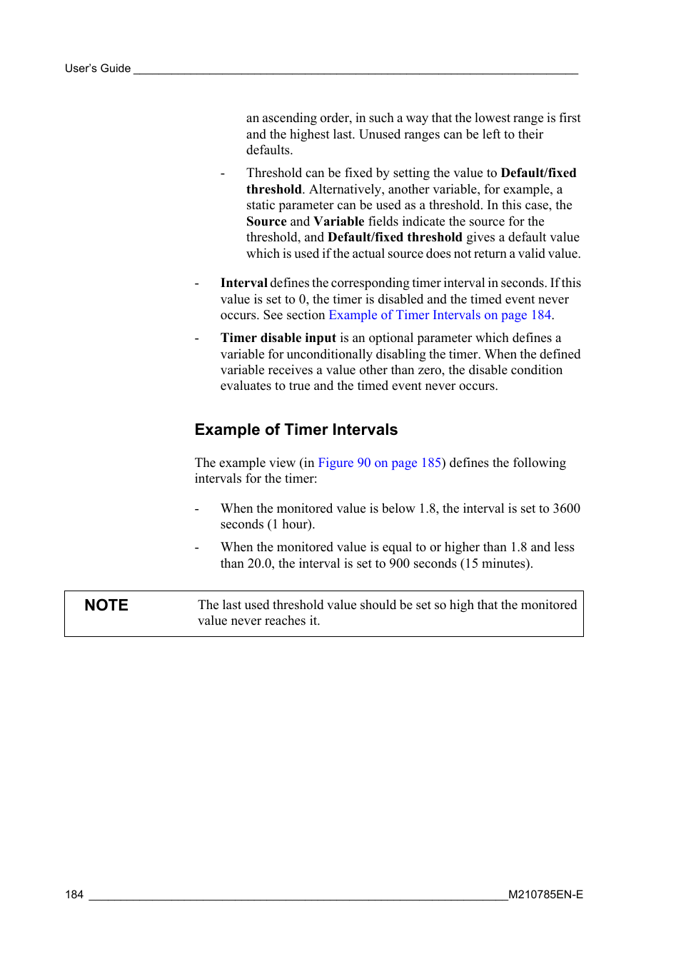 Example of timer intervals | Vaisala Hydromet Data Collection Platform User Manual | Page 186 / 218