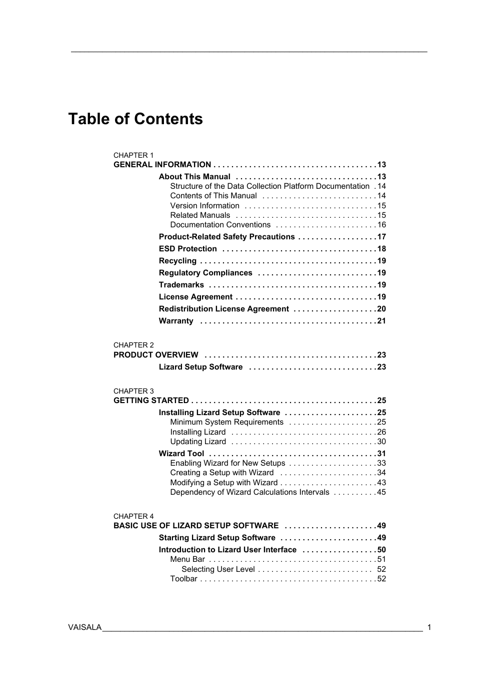 Vaisala Hydromet Data Collection Platform User Manual | Page 3 / 218