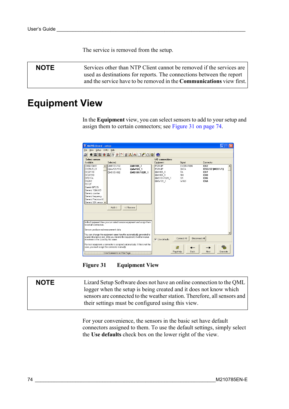 Equipment view, Figure 31, Ew; see section | Vaisala Hydromet Data Collection Platform User Manual | Page 76 / 218