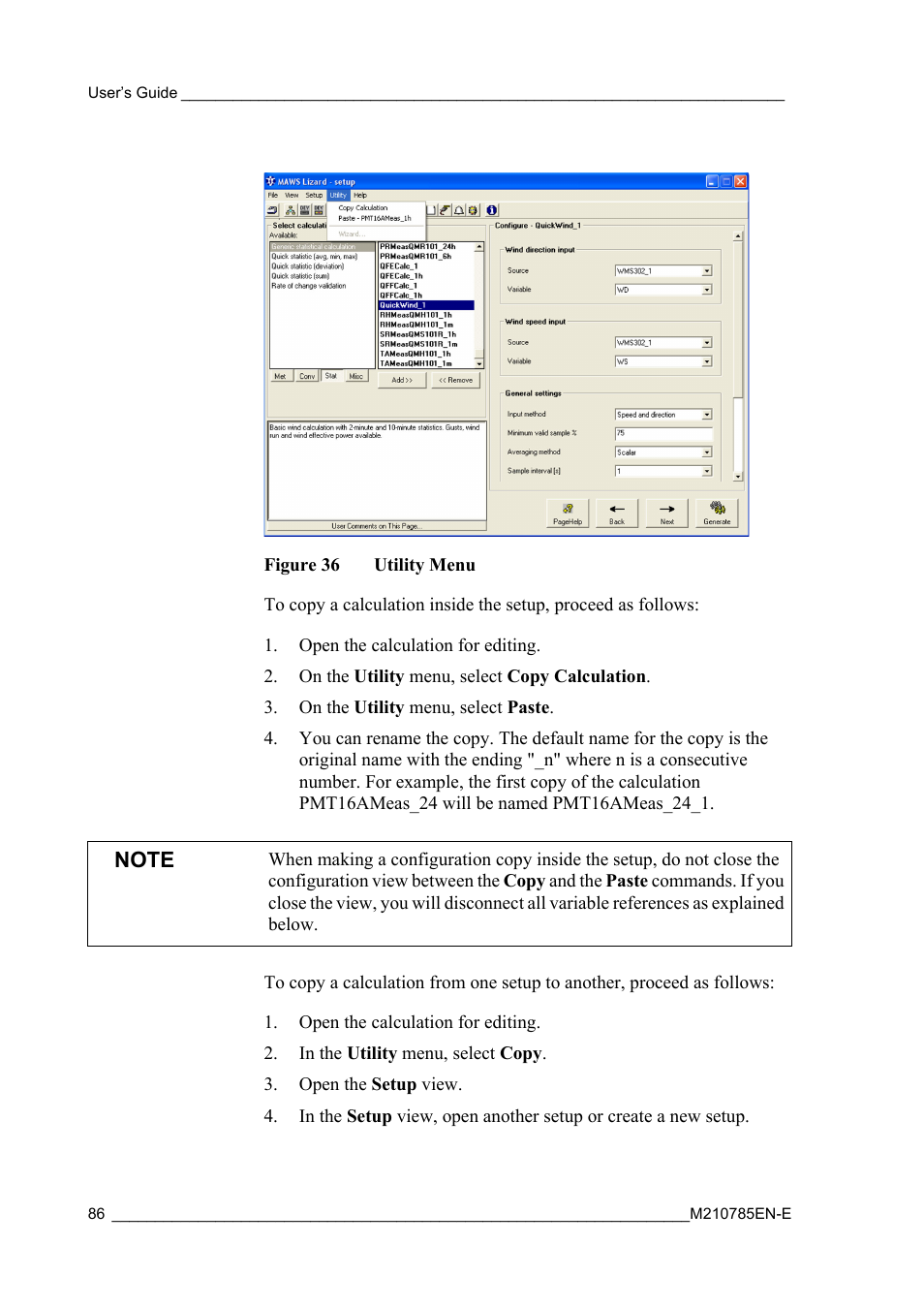 Figure 36, Utility menu | Vaisala Hydromet Data Collection Platform User Manual | Page 88 / 218