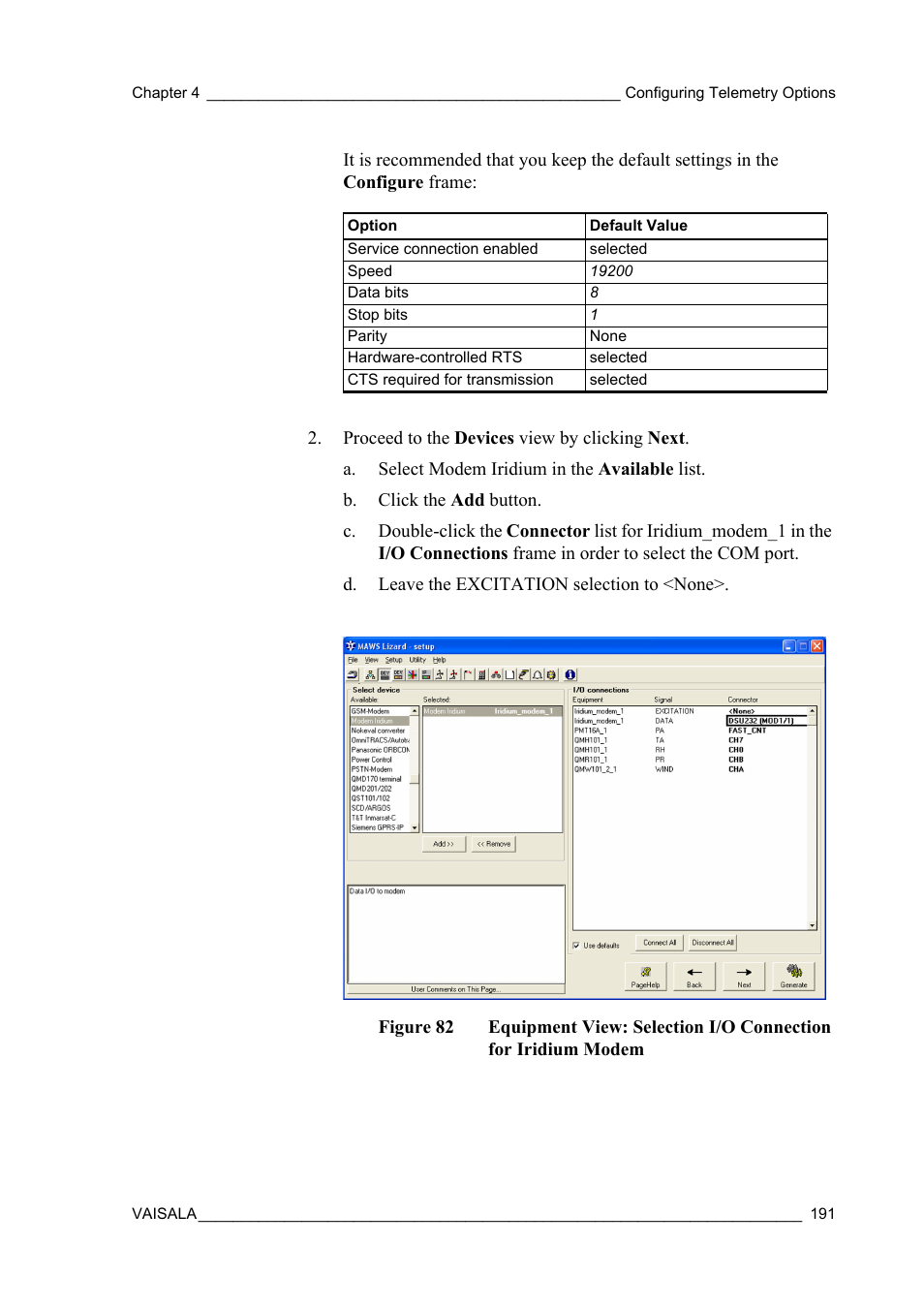 Figure 82 | Vaisala Hydromet Data Collection Platform User Manual | Page 193 / 384