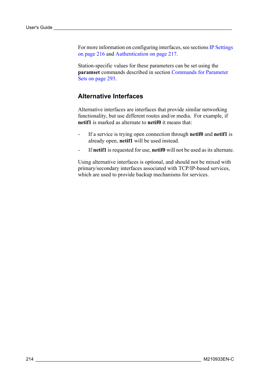 Alternative interfaces | Vaisala Hydromet Data Collection Platform User Manual | Page 216 / 384
