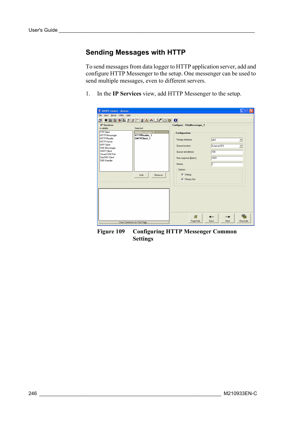 Sending messages with http | Vaisala Hydromet Data Collection Platform User Manual | Page 248 / 384