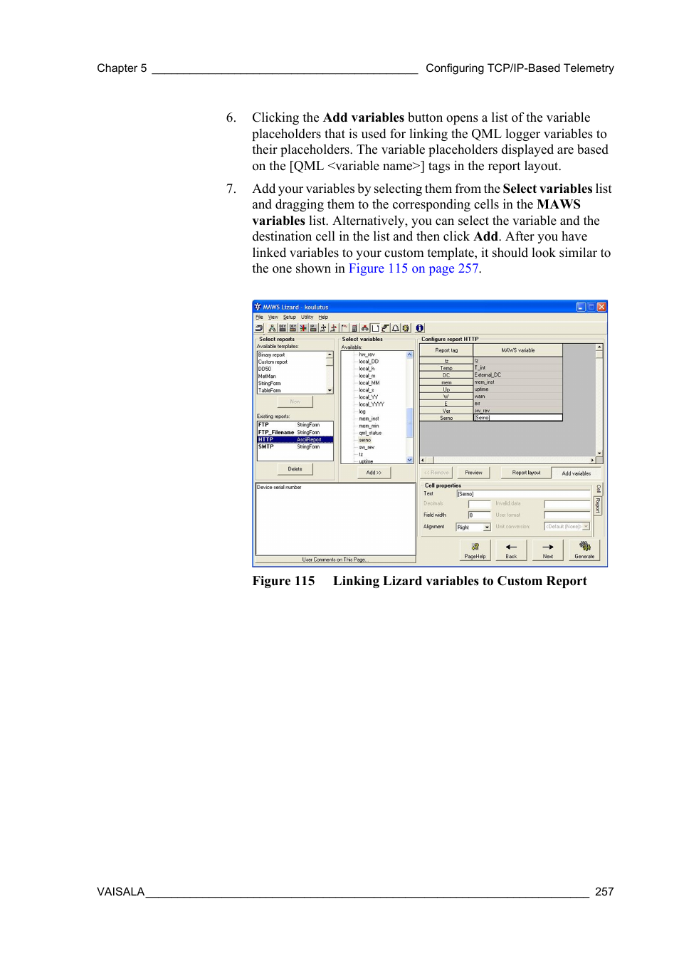Vaisala Hydromet Data Collection Platform User Manual | Page 259 / 384