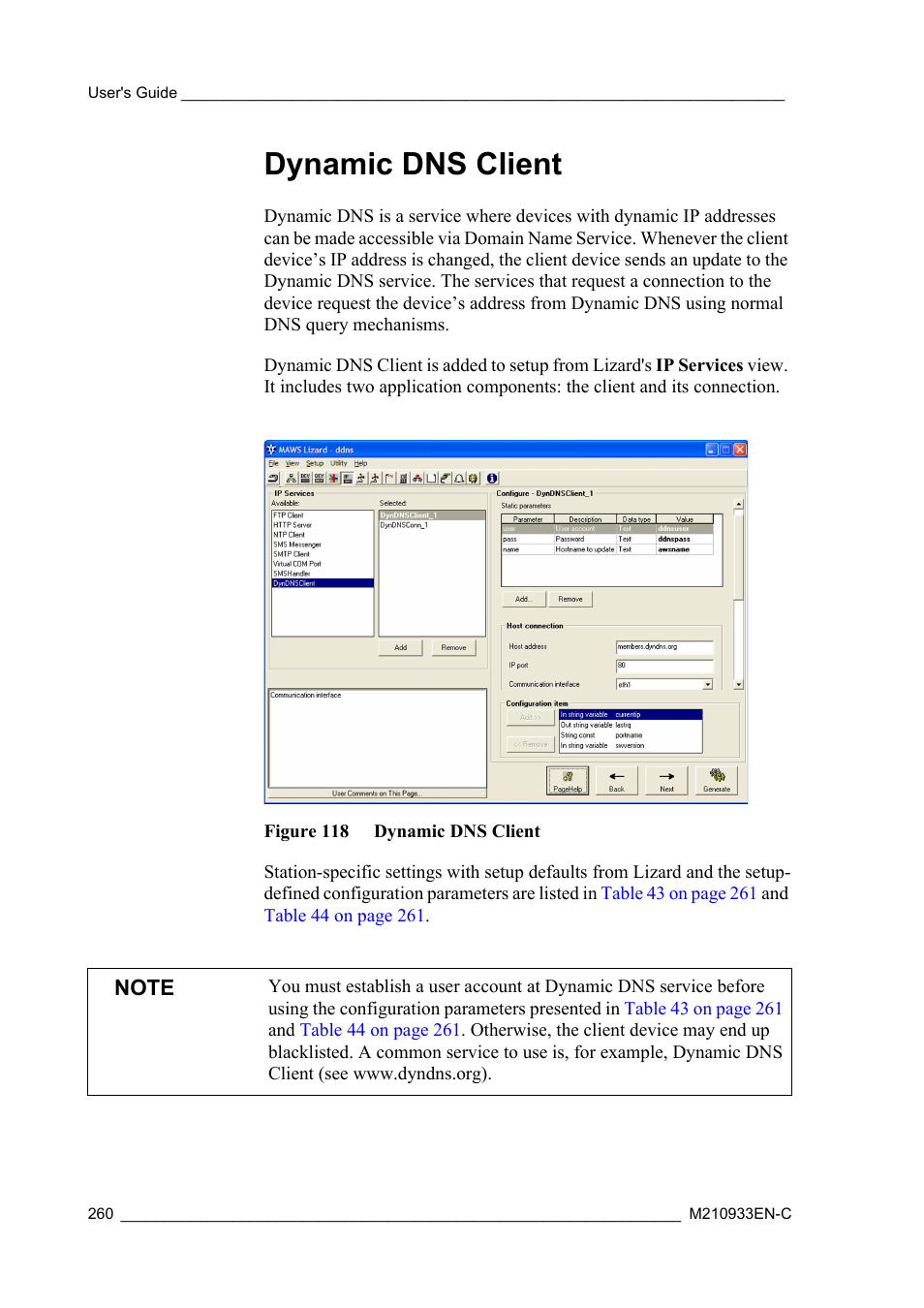 Dynamic dns client, Figure 118 dynamic dns client | Vaisala Hydromet Data Collection Platform User Manual | Page 262 / 384