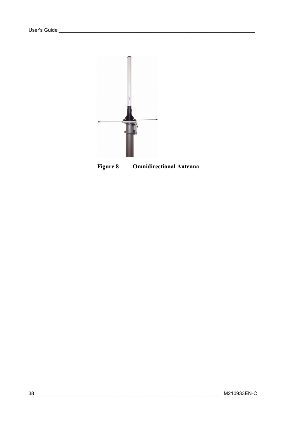 Figure 8, Omnidirectional antenna, Figure 8 omnidirectional antenna | Vaisala Hydromet Data Collection Platform User Manual | Page 40 / 384