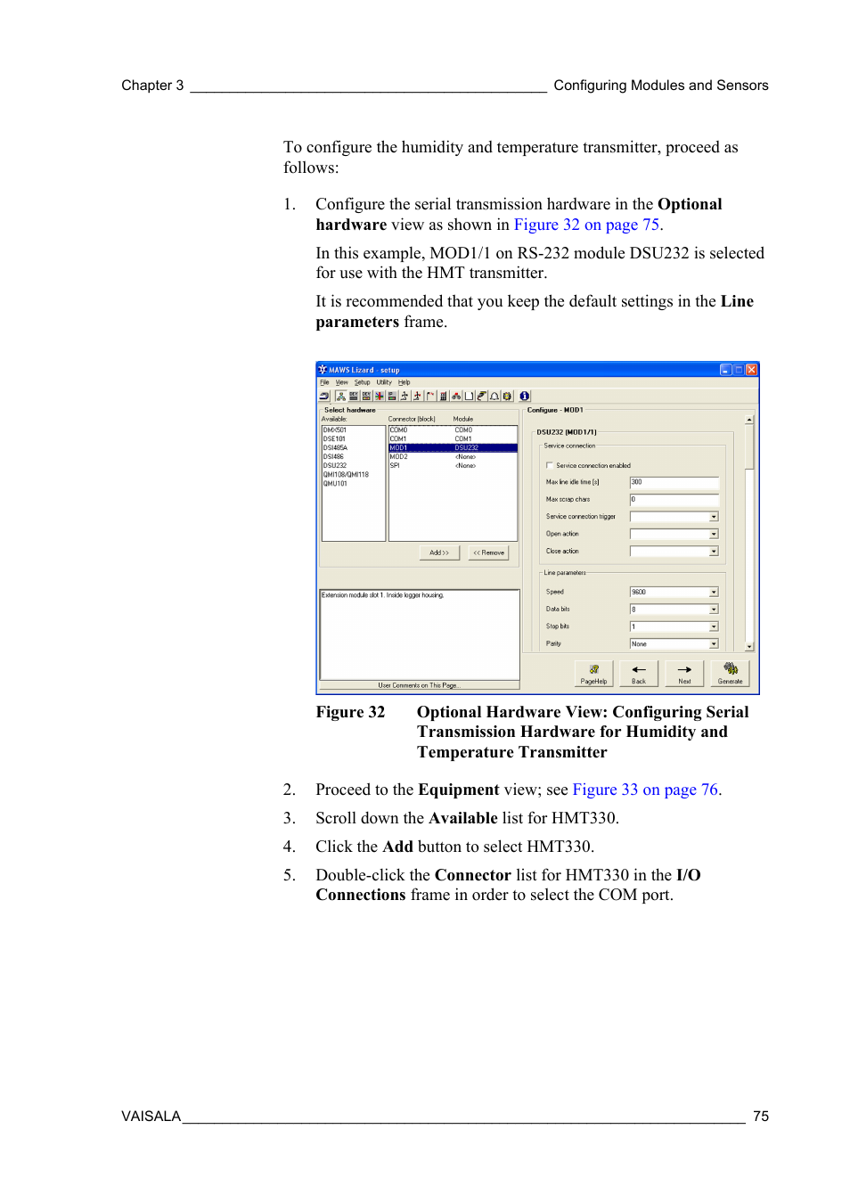Figure 32 | Vaisala Hydromet Data Collection Platform User Manual | Page 77 / 384