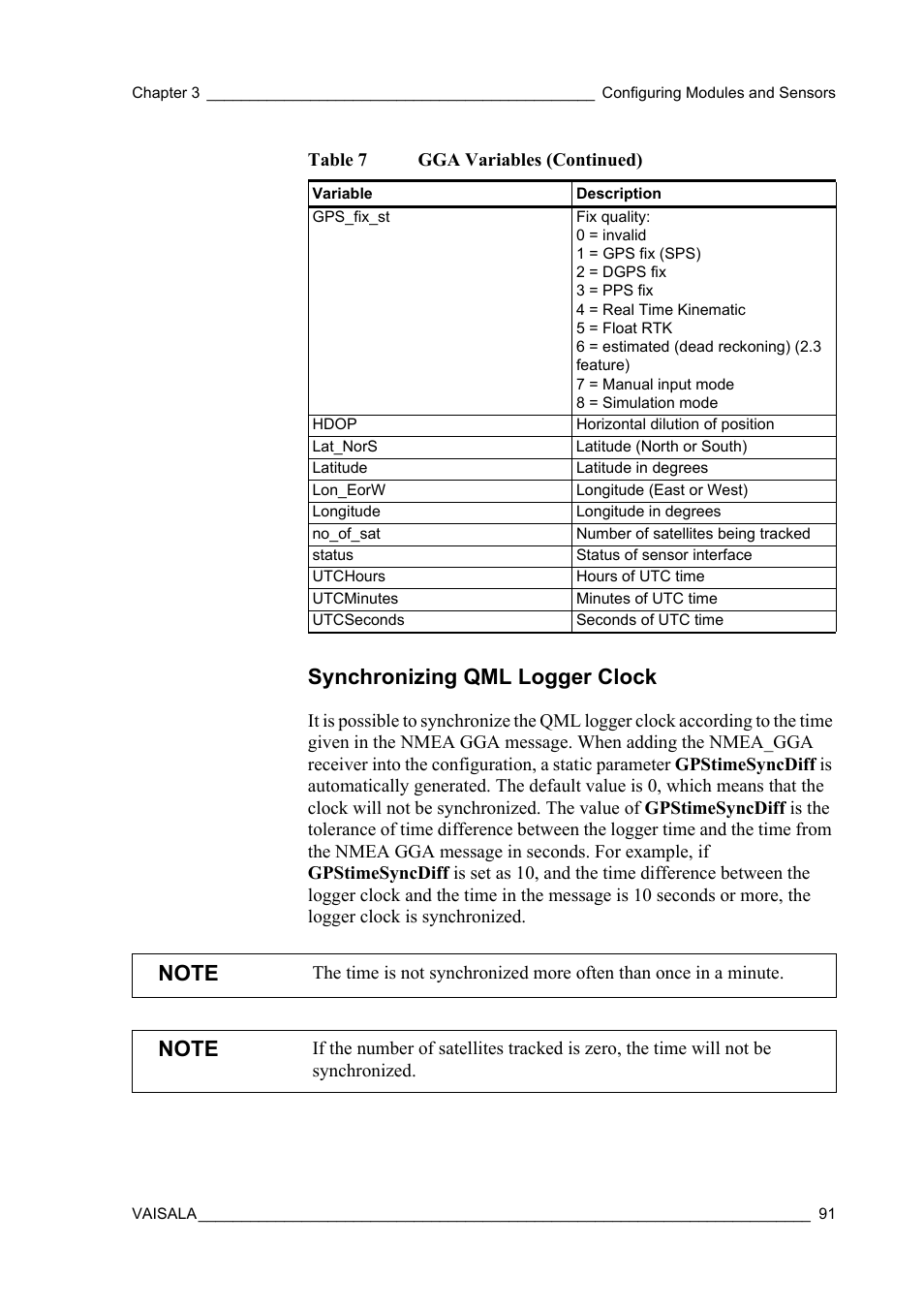 Synchronizing qml logger clock | Vaisala Hydromet Data Collection Platform User Manual | Page 93 / 384