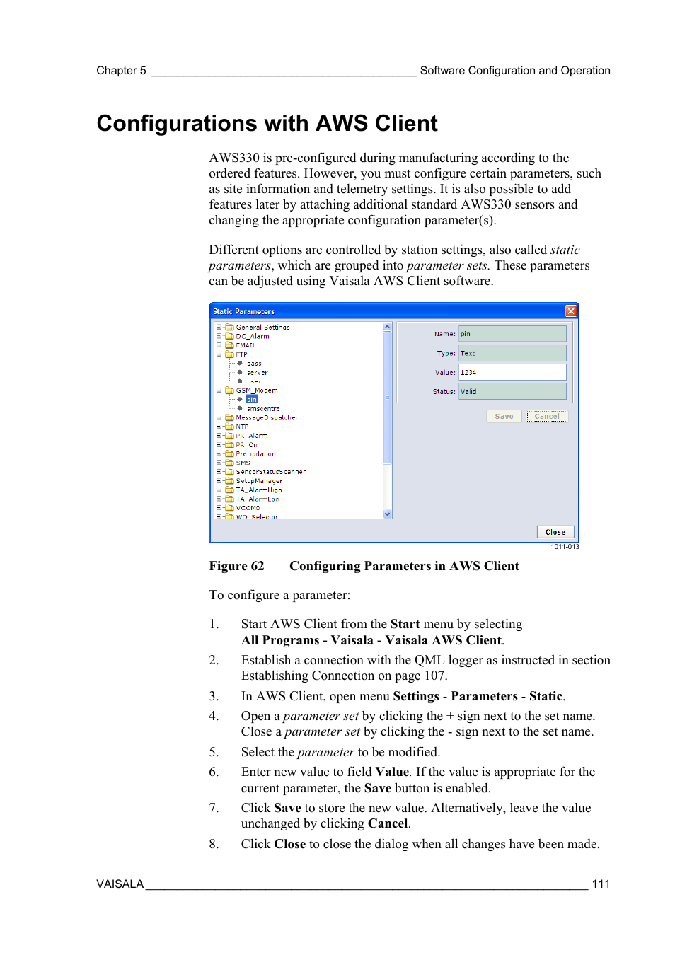 Configurations with aws client | Vaisala AWS330 User Manual | Page 113 / 296