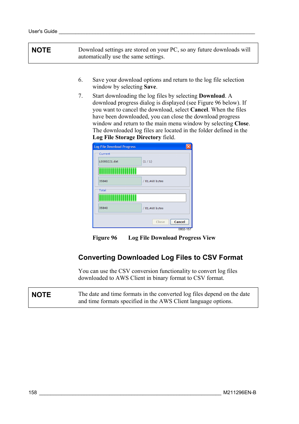Converting downloaded log files to csv format | Vaisala AWS330 User Manual | Page 160 / 296