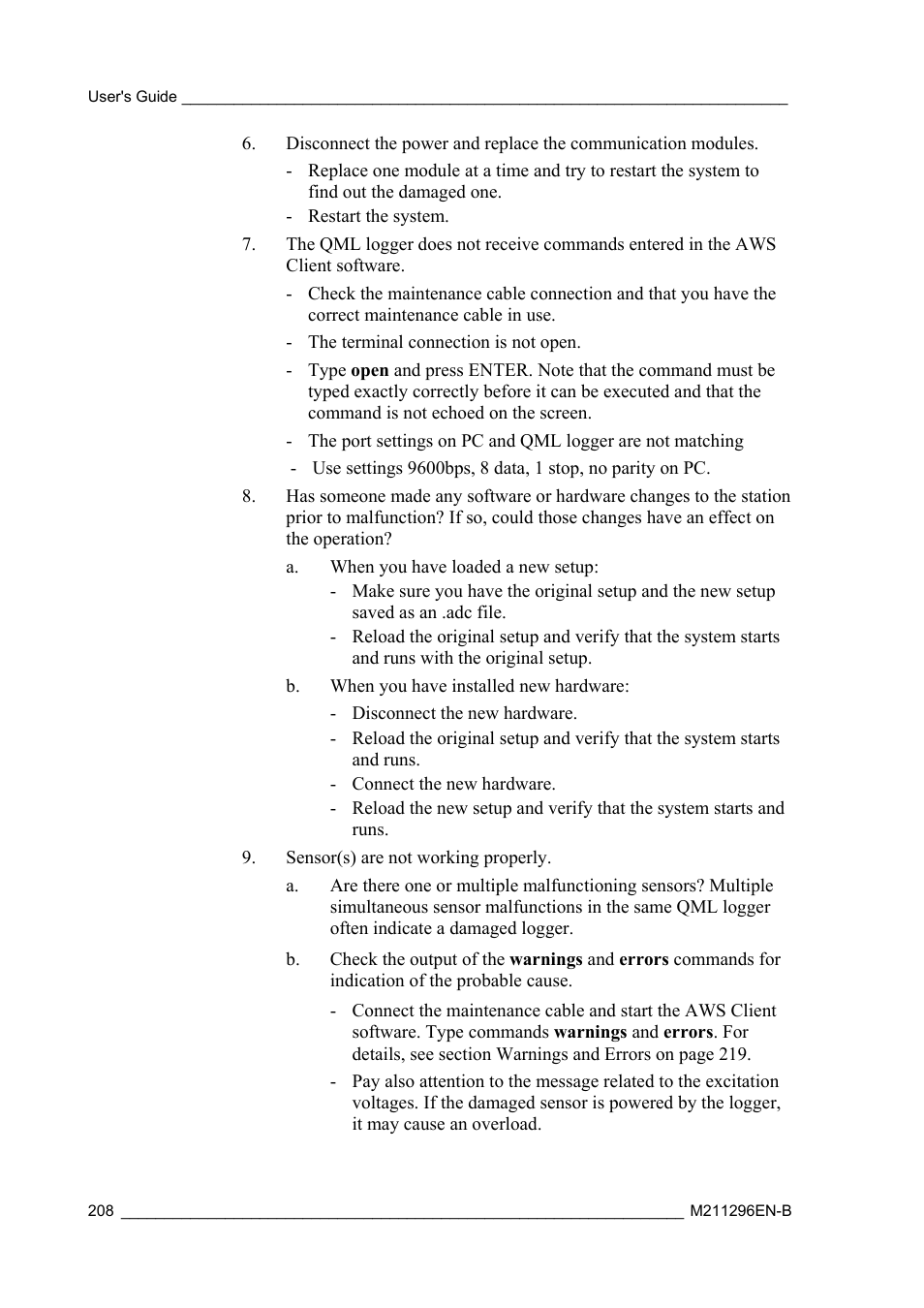 Vaisala AWS330 User Manual | Page 210 / 296