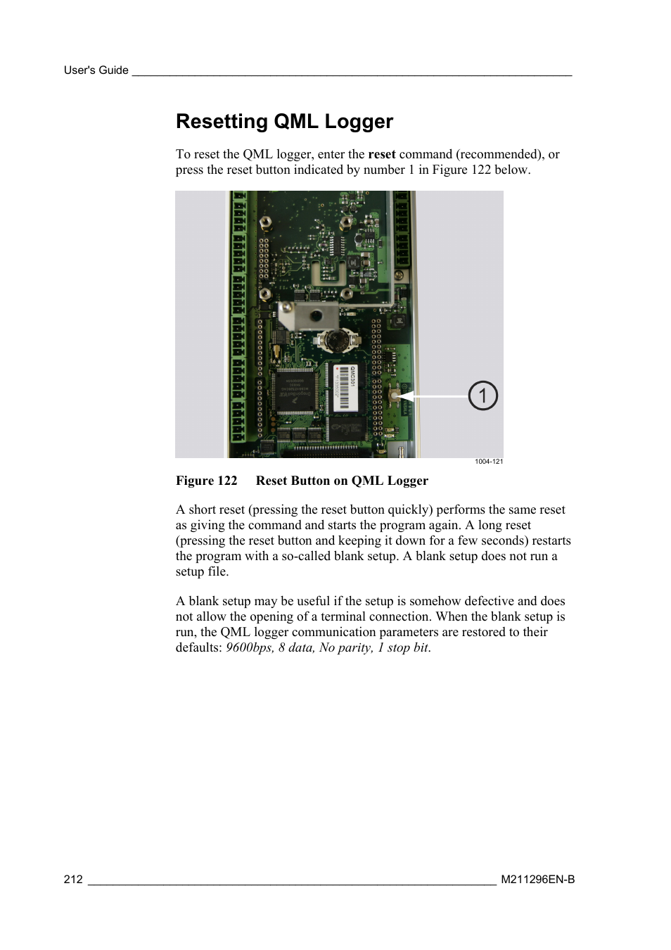 Resetting qml logger | Vaisala AWS330 User Manual | Page 214 / 296