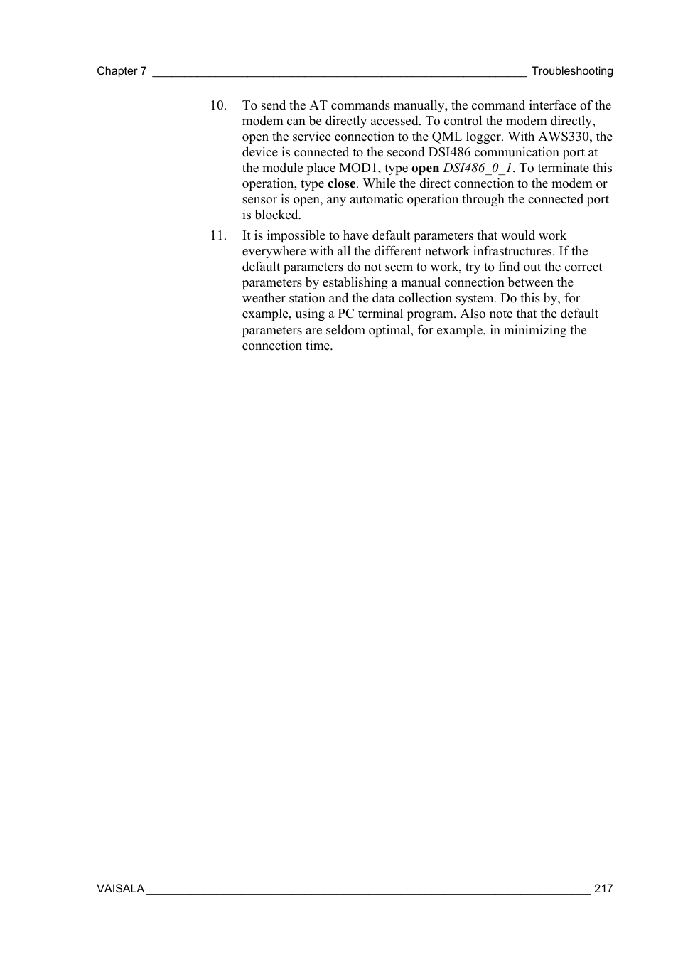 Vaisala AWS330 User Manual | Page 219 / 296