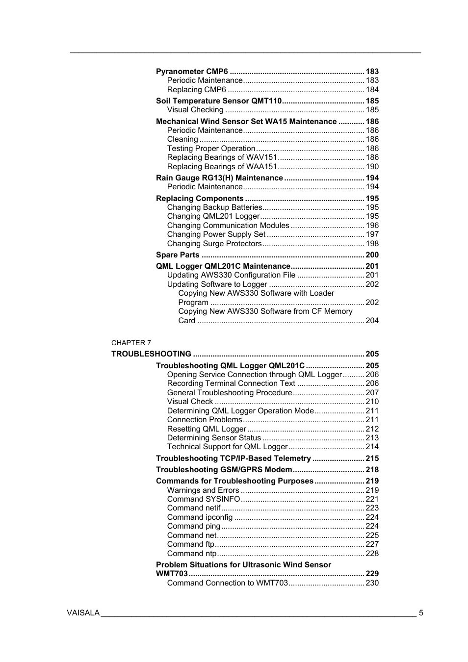 Vaisala AWS330 User Manual | Page 7 / 296