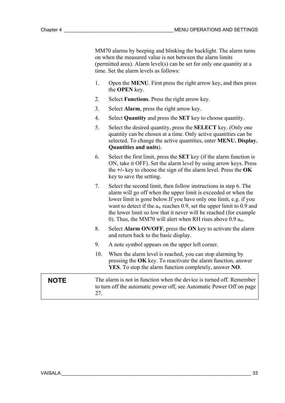 Vaisala MM70 User Manual | Page 35 / 71