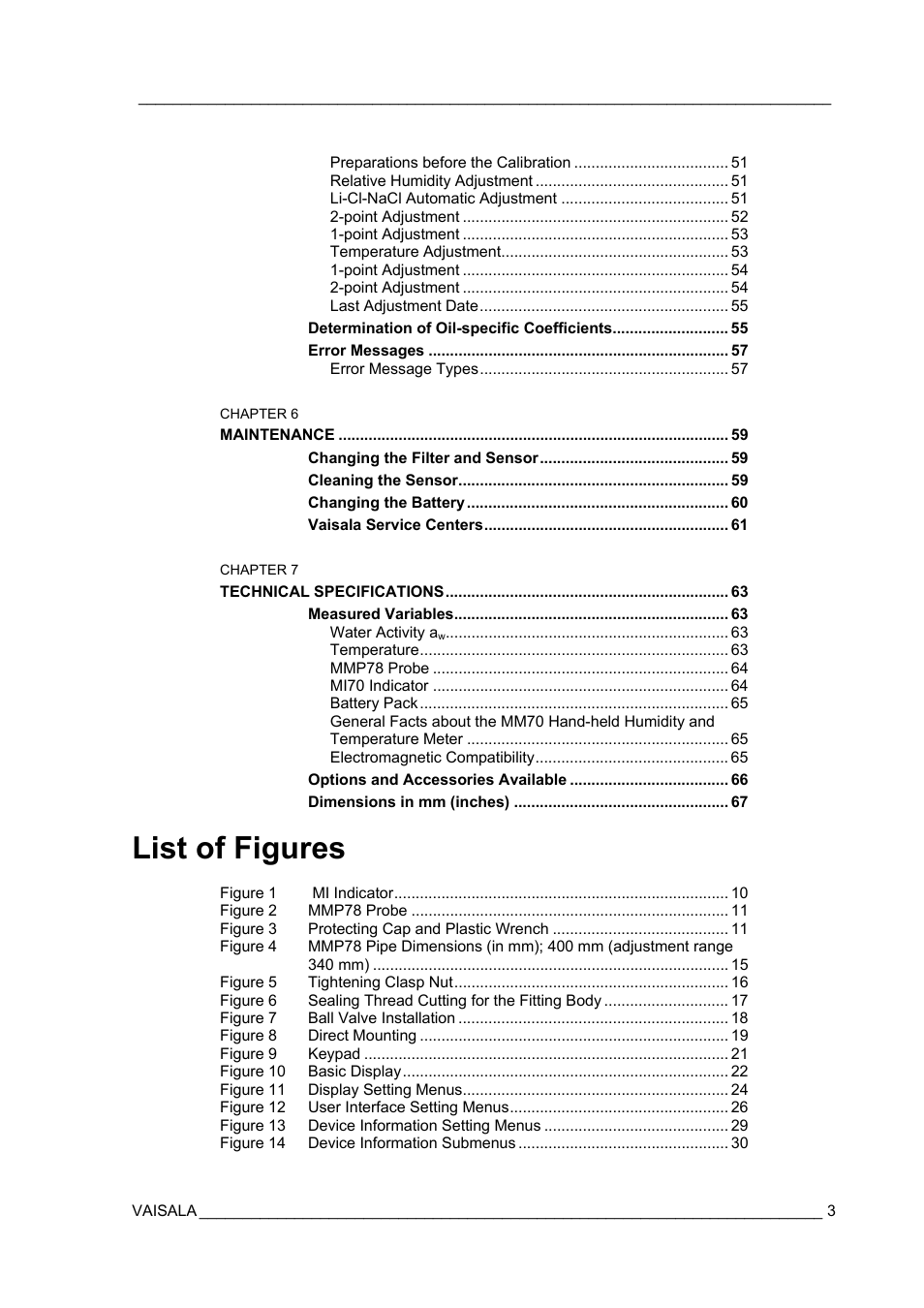 List of figures | Vaisala MM70 User Manual | Page 5 / 71