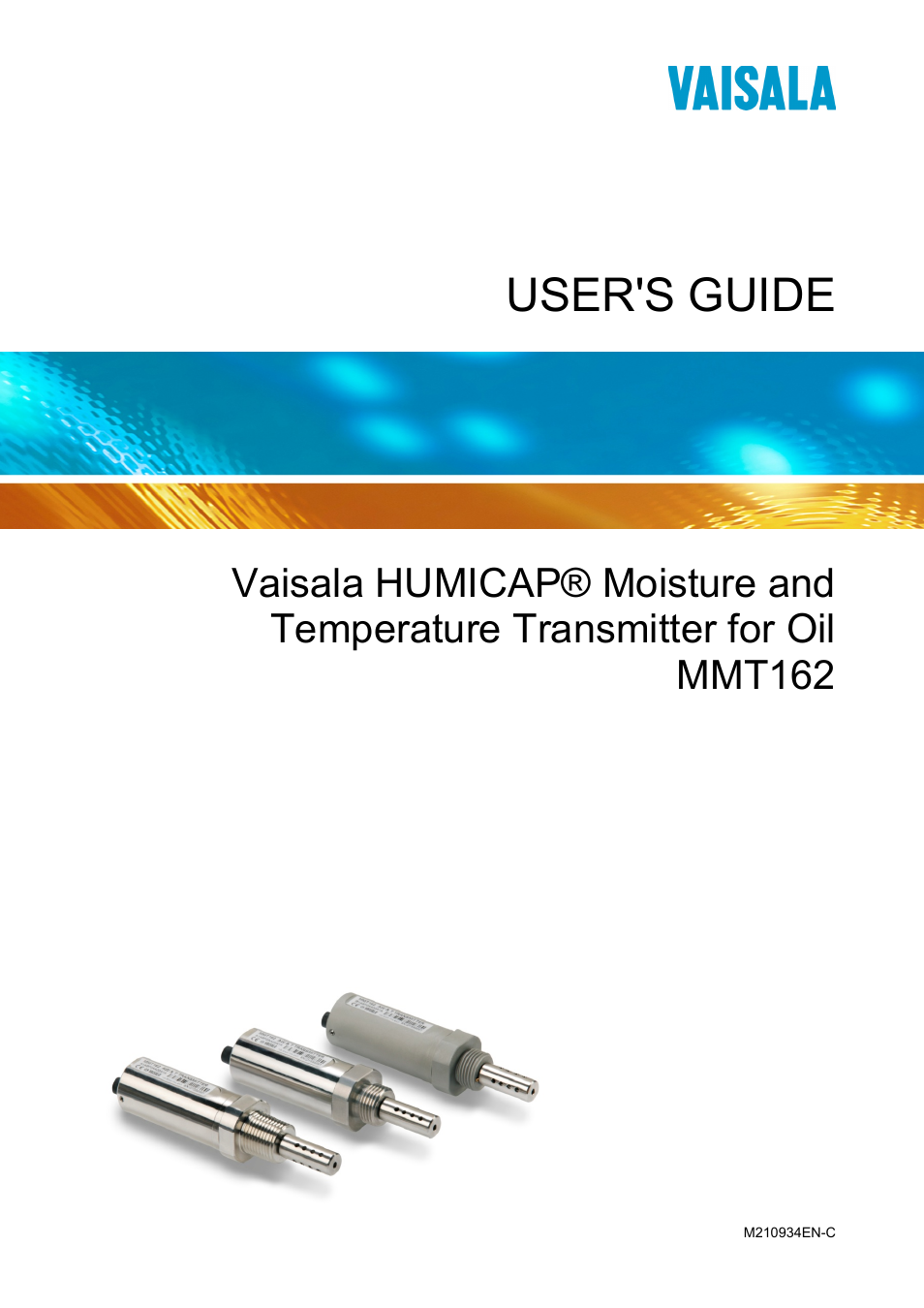 Vaisala MMT162 User Manual | 66 pages