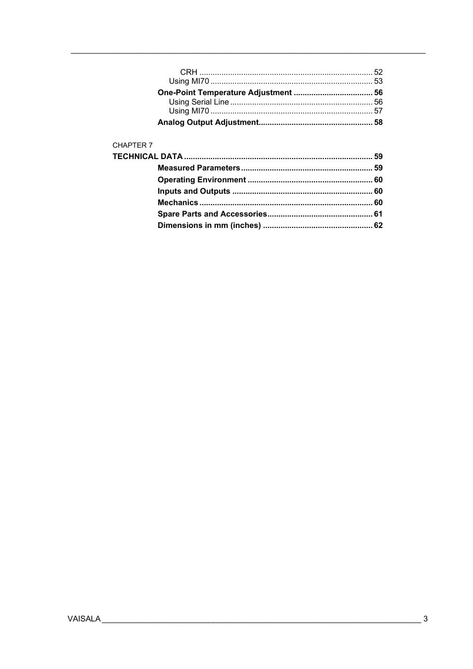 Vaisala MMT162 User Manual | Page 5 / 66