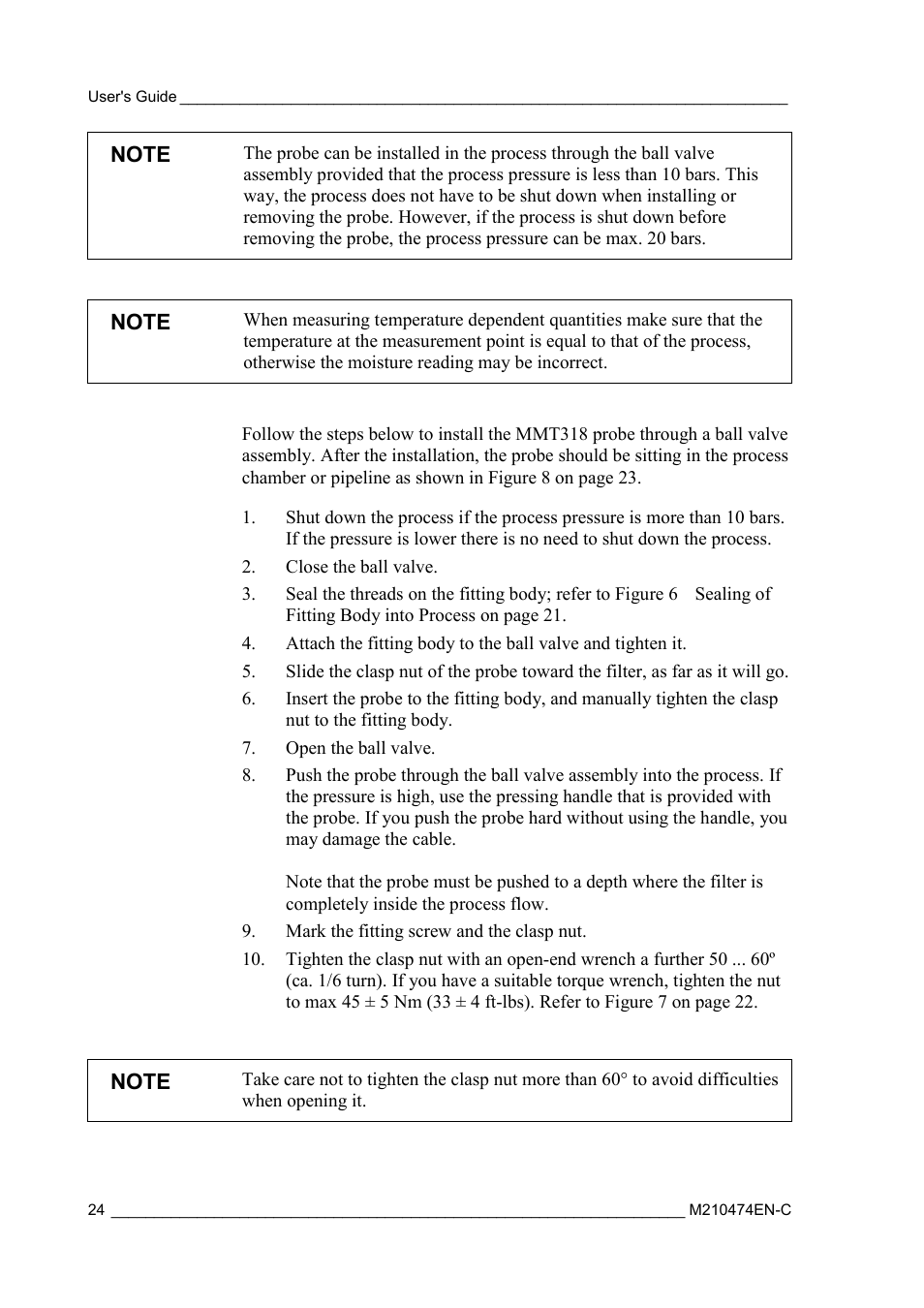 Vaisala MMT310 User Manual | Page 24 / 81