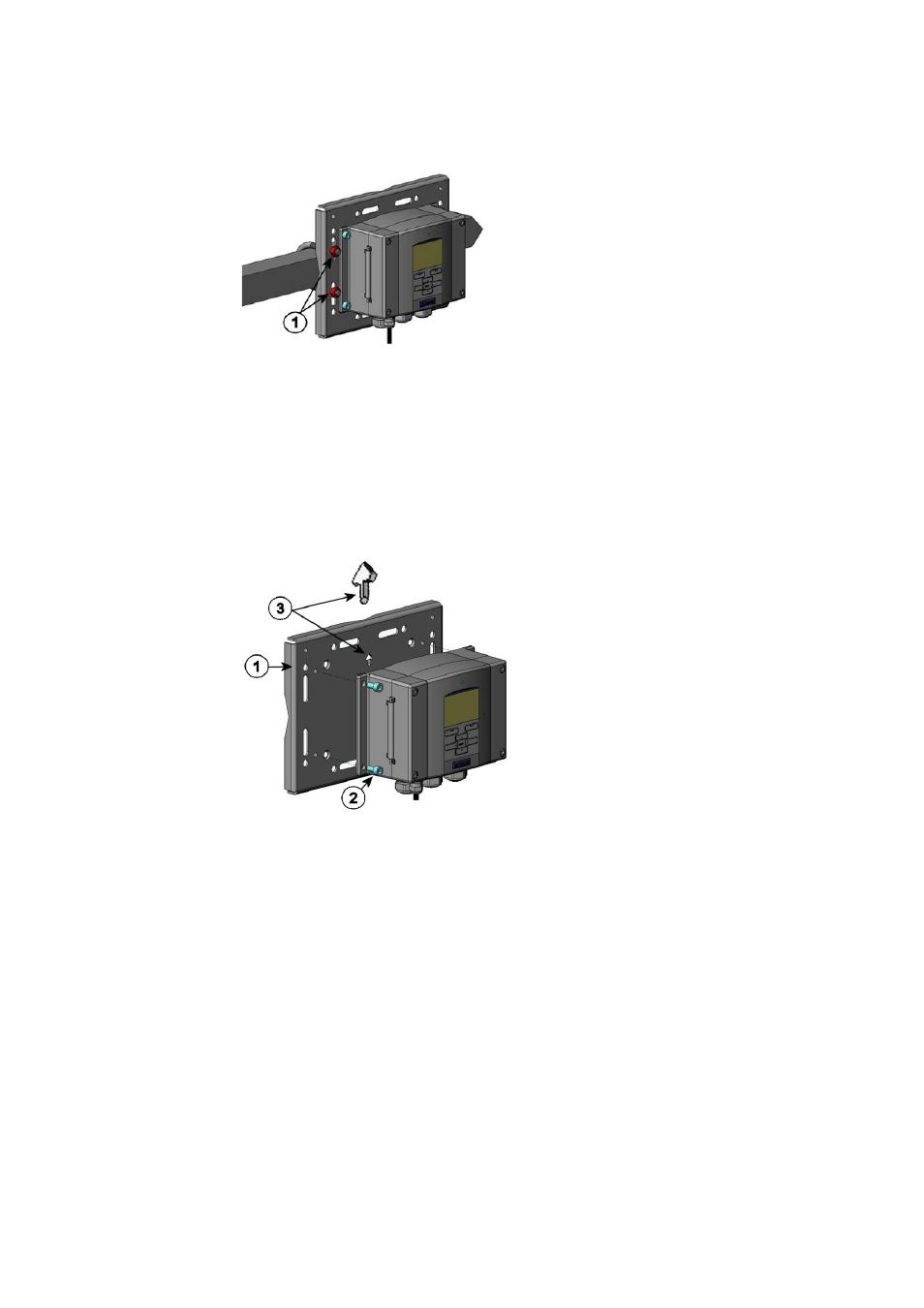 Figure 10, Horizontal pole, Figure 11 | Mounting with metal wall mounting plate | Vaisala MMT330 User Manual | Page 32 / 181