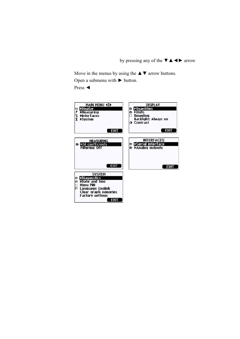 Menus and navigation, Figure 43, Main menus | Vaisala MMT330 User Manual | Page 72 / 181