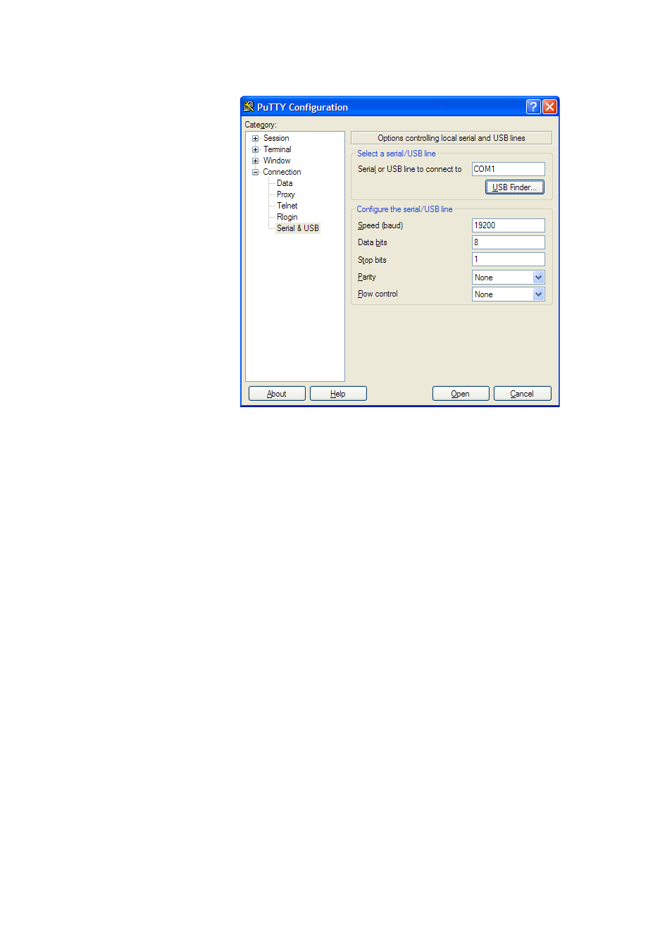 Figure 55, Opening a serial connection | Vaisala MMT330 User Manual | Page 93 / 181
