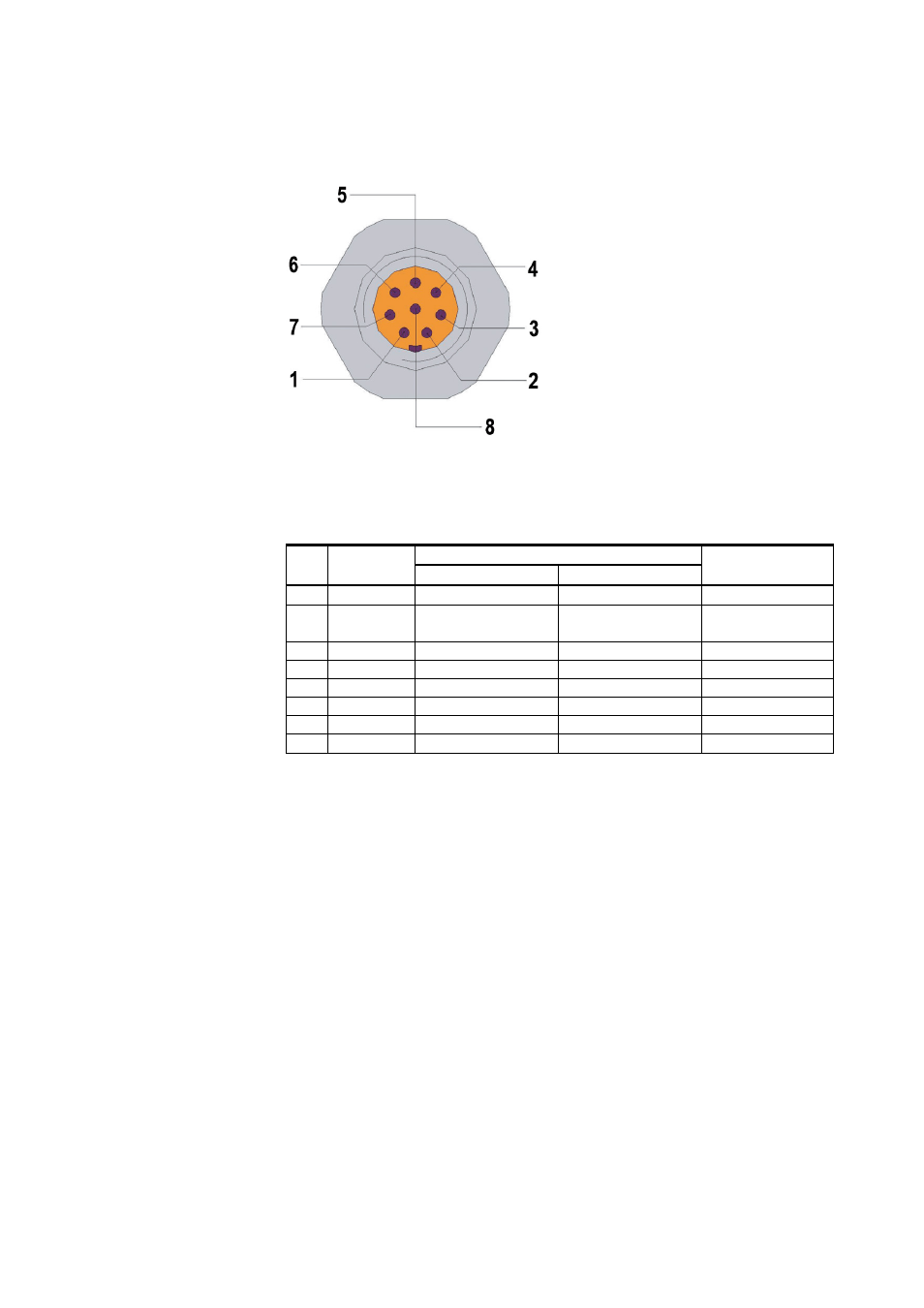 Pin connector, Figure 39, Pinout of the optional 8-pin connector | Table 9, Wiring of the optional 8-pin connector, On 8-pin connector on pa | Vaisala MMT330 User Manual | Page 65 / 171