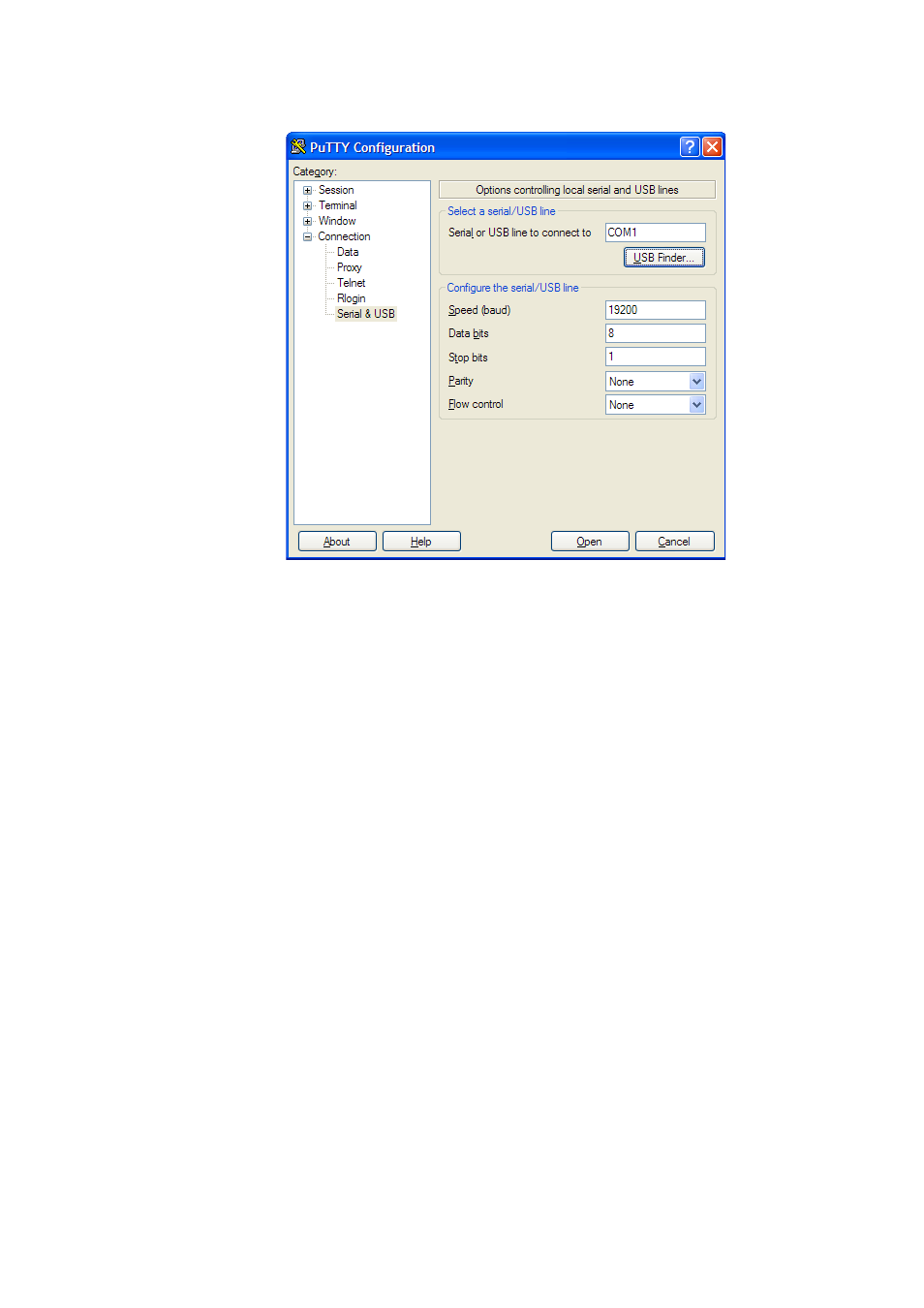 Figure 55, Opening a serial connection | Vaisala MMT330 User Manual | Page 90 / 171