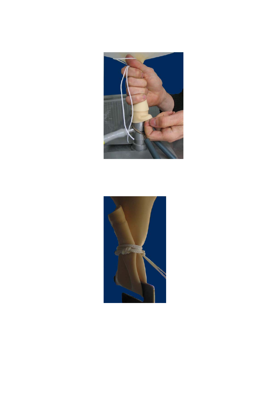 Figure 7, Removing the balloon from the gas nozzle, Figure 8 | Folding the neck of the balloon | Vaisala RS92-D User Manual | Page 19 / 46