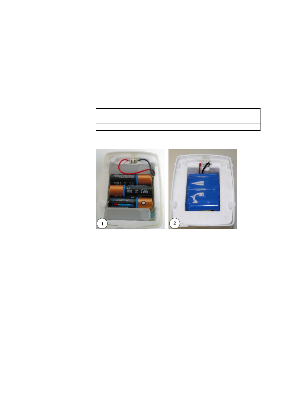 Connecting the battery set, General, Figure 15 | Table 4, Rs92-d battery sets, Connecting the battery set general | Vaisala RS92-D User Manual | Page 27 / 46