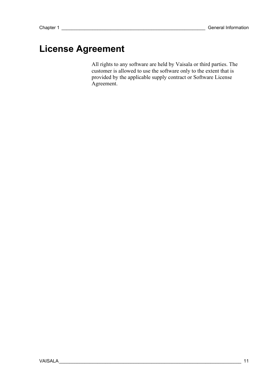 License agreement | Vaisala RS92-SGP User Manual | Page 13 / 58