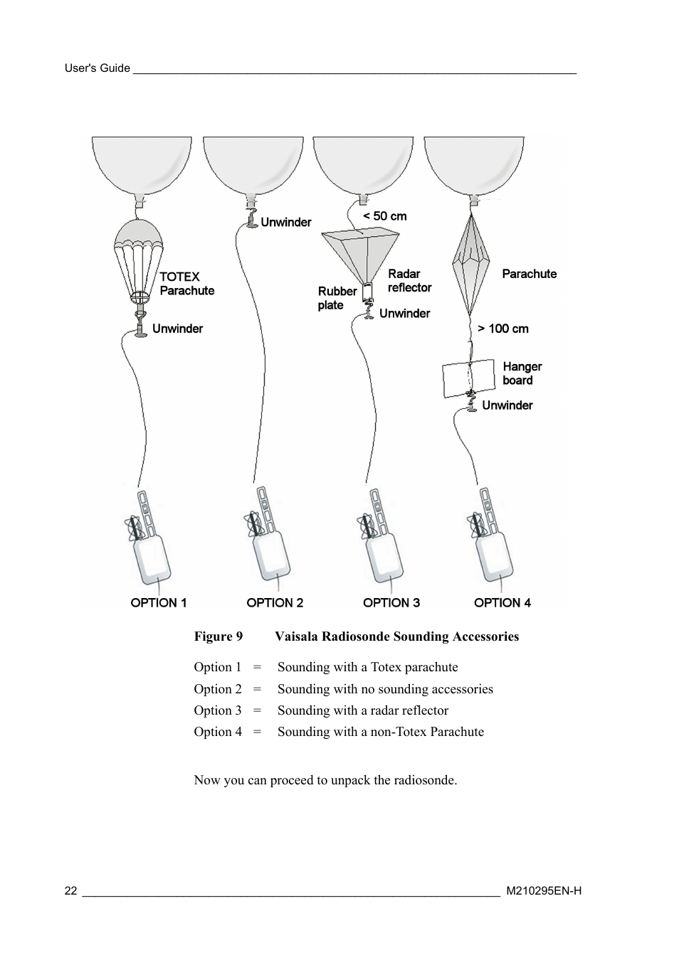 Figure 9, Vaisala radiosonde sounding accessories, For details. for unwinde | Vaisala RS92-SGP User Manual | Page 24 / 58