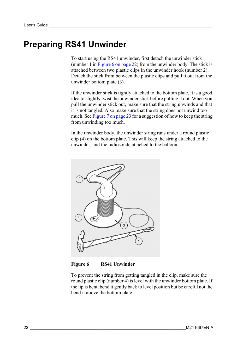 Preparing rs41 unwinder, Figure 6, Rs41 unwinder | Vaisala RS41 User Manual | Page 24 / 44