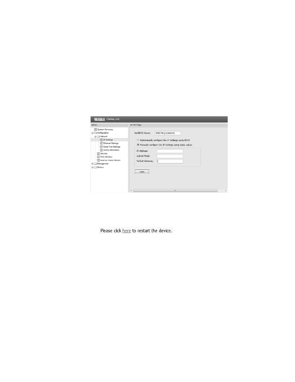 Netbios name | Vaisala vNet PoE Network Interface User Manual | Page 18 / 38