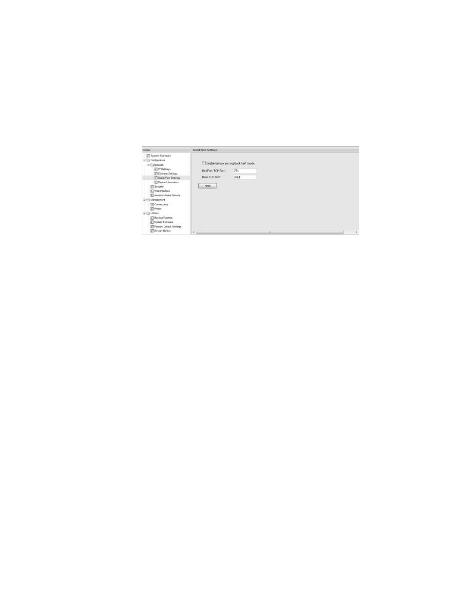 Loopback test mode, Realport, Device | Vaisala vNet PoE Network Interface User Manual | Page 20 / 38