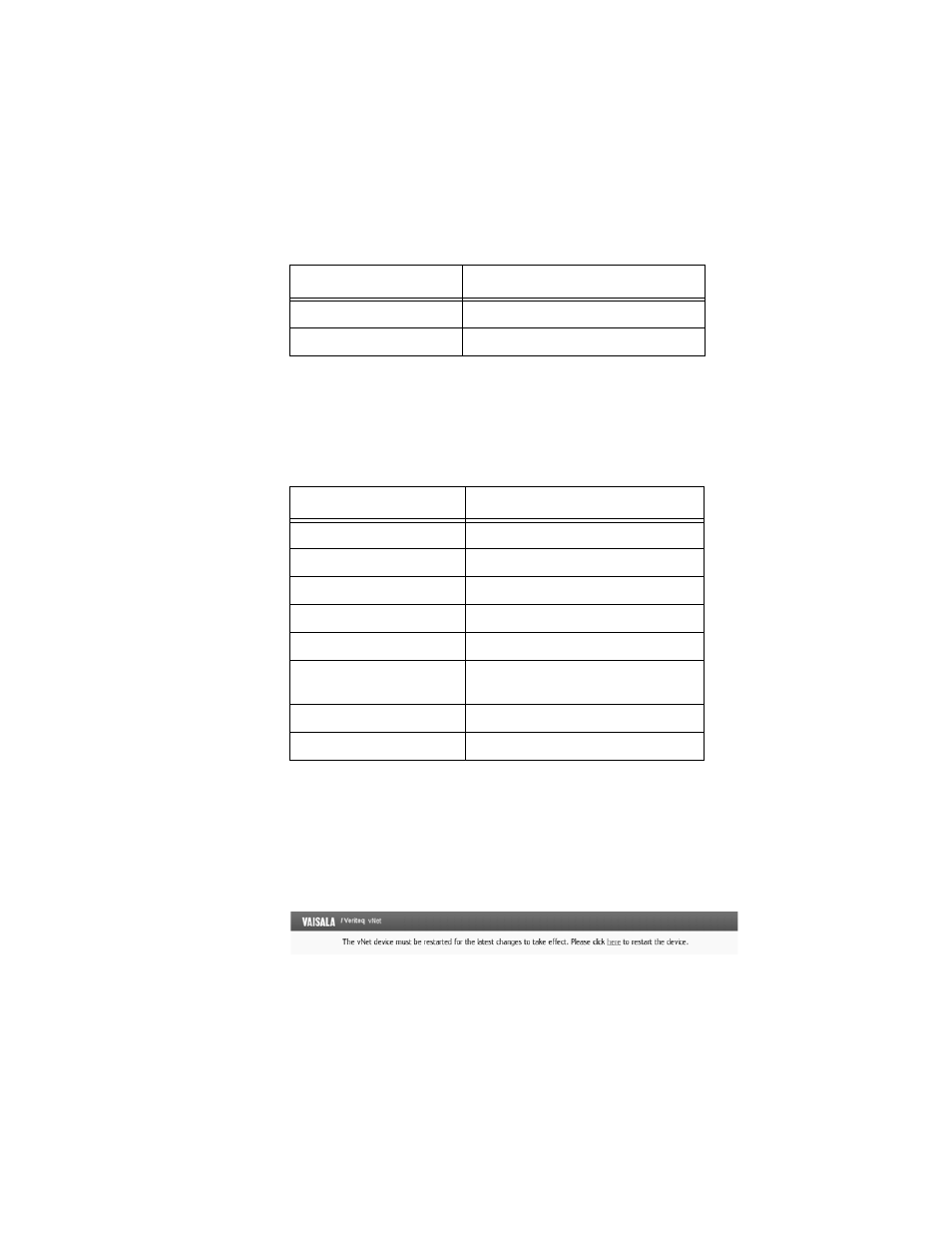 Restarting the vnet device | Vaisala vNet PoE Network Interface User Manual | Page 35 / 38