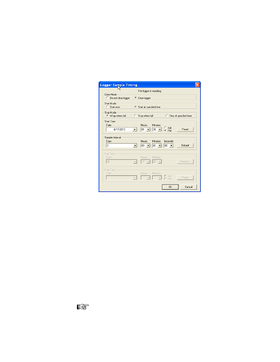 Setting the start mode, Setting the start mode on | Vaisala Spectrum 4.0 User Manual | Page 30 / 82