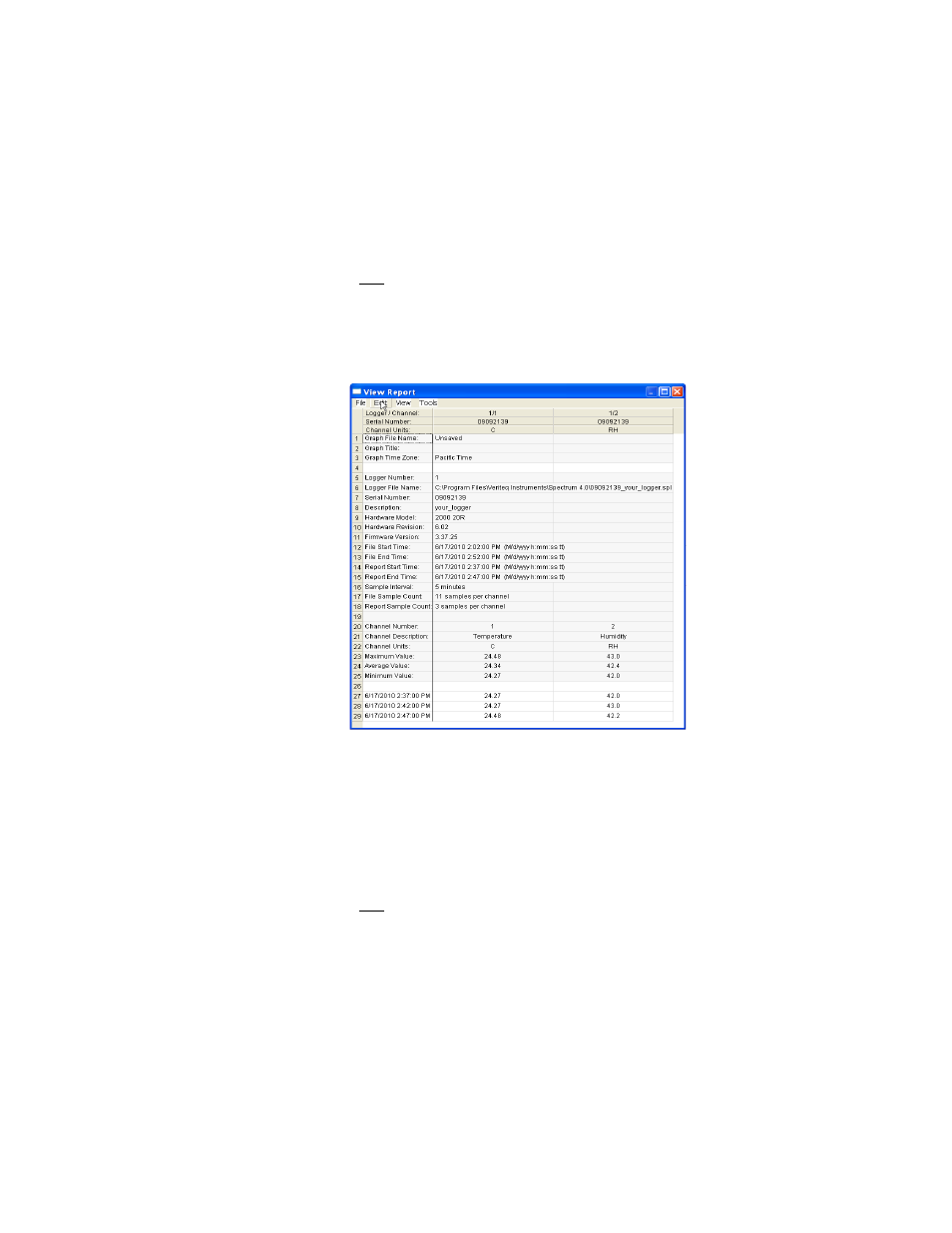 Working with reports | Vaisala Spectrum 4.0 User Manual | Page 68 / 82