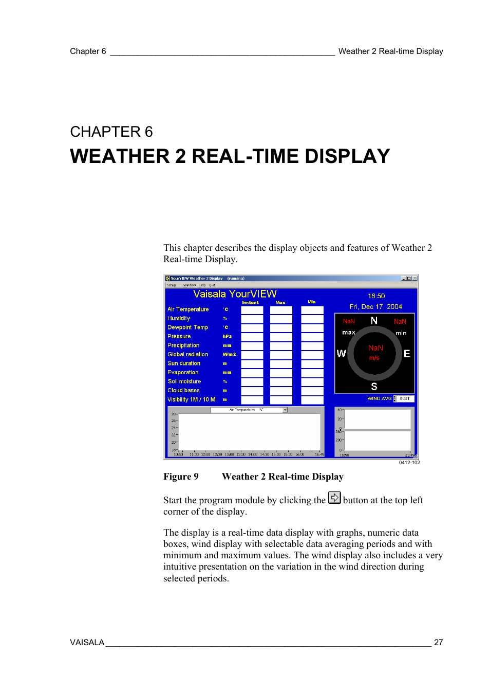 Weather 2 real-time display, Chapter 6 | Vaisala Real-time Display Software YOURVIEW User Manual | Page 29 / 41