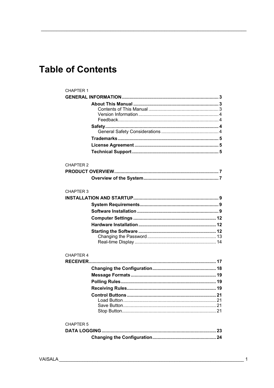 Vaisala Real-time Display Software YOURVIEW User Manual | Page 3 / 41