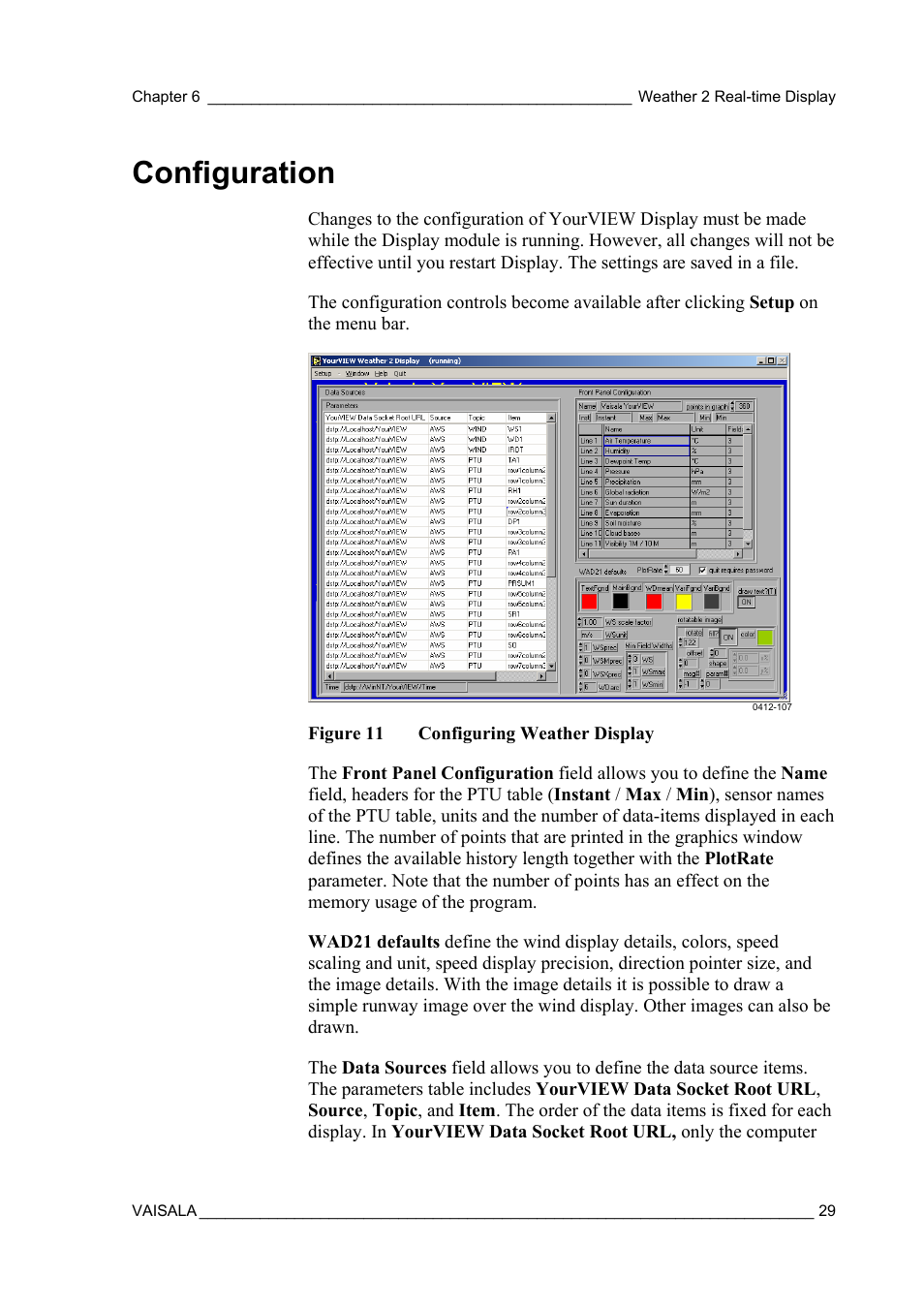 Configuration | Vaisala Real-time Display Software YOURVIEW User Manual | Page 31 / 41