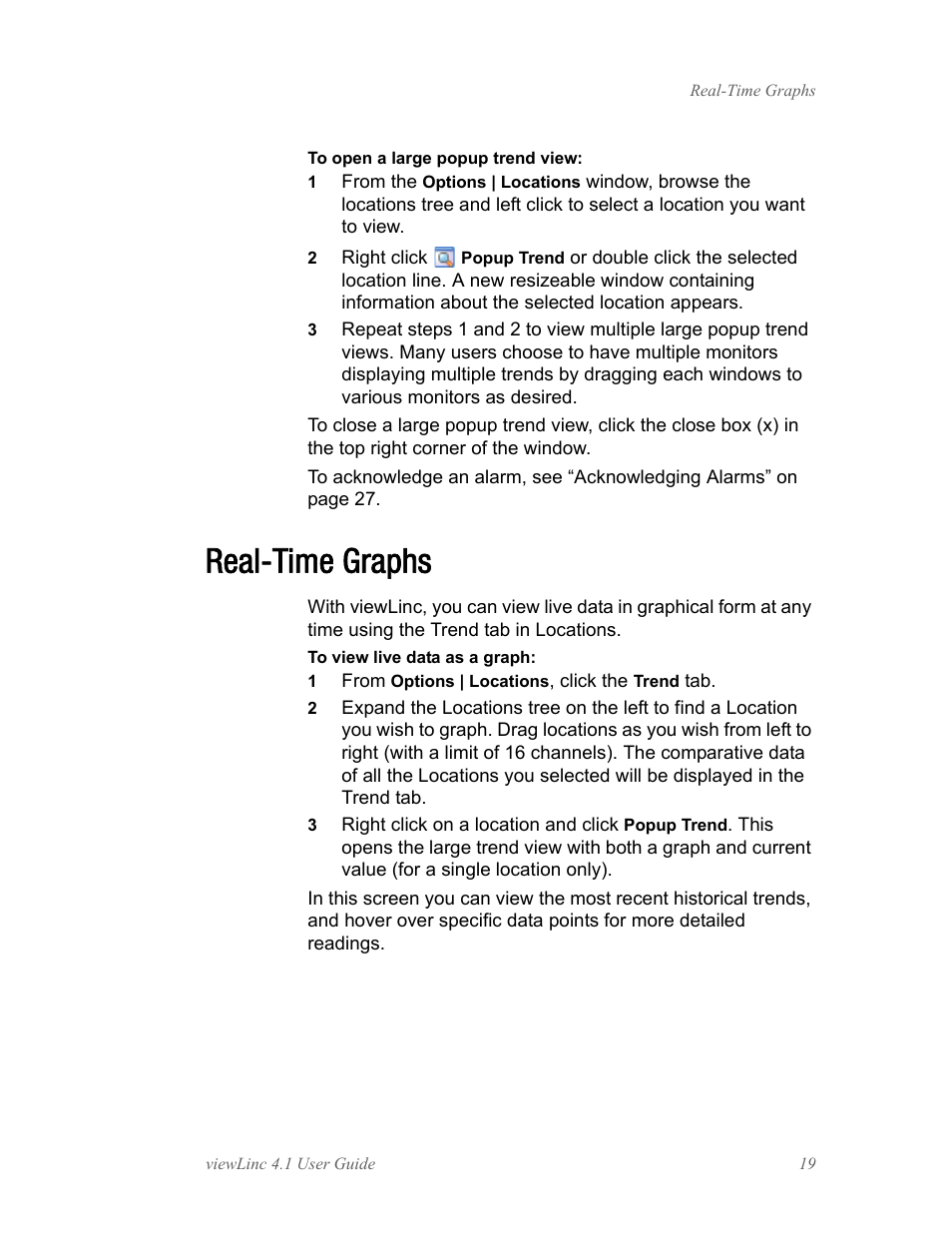 Untitled, Real-time graphs | Vaisala viewLinc 4.1 User Manual | Page 23 / 60