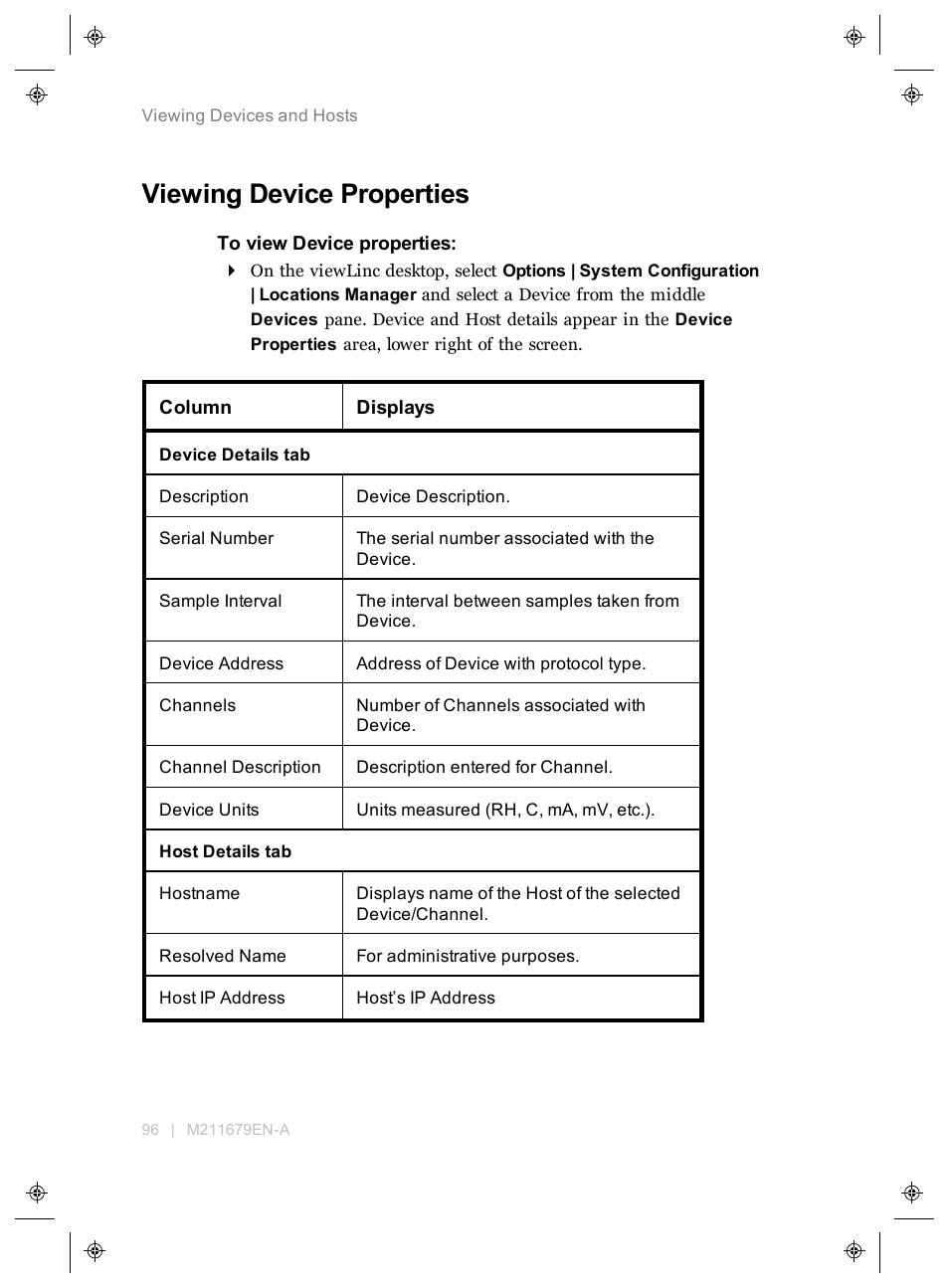 Viewing device properties | Vaisala viewLinc 4.3 User Manual | Page 104 / 206