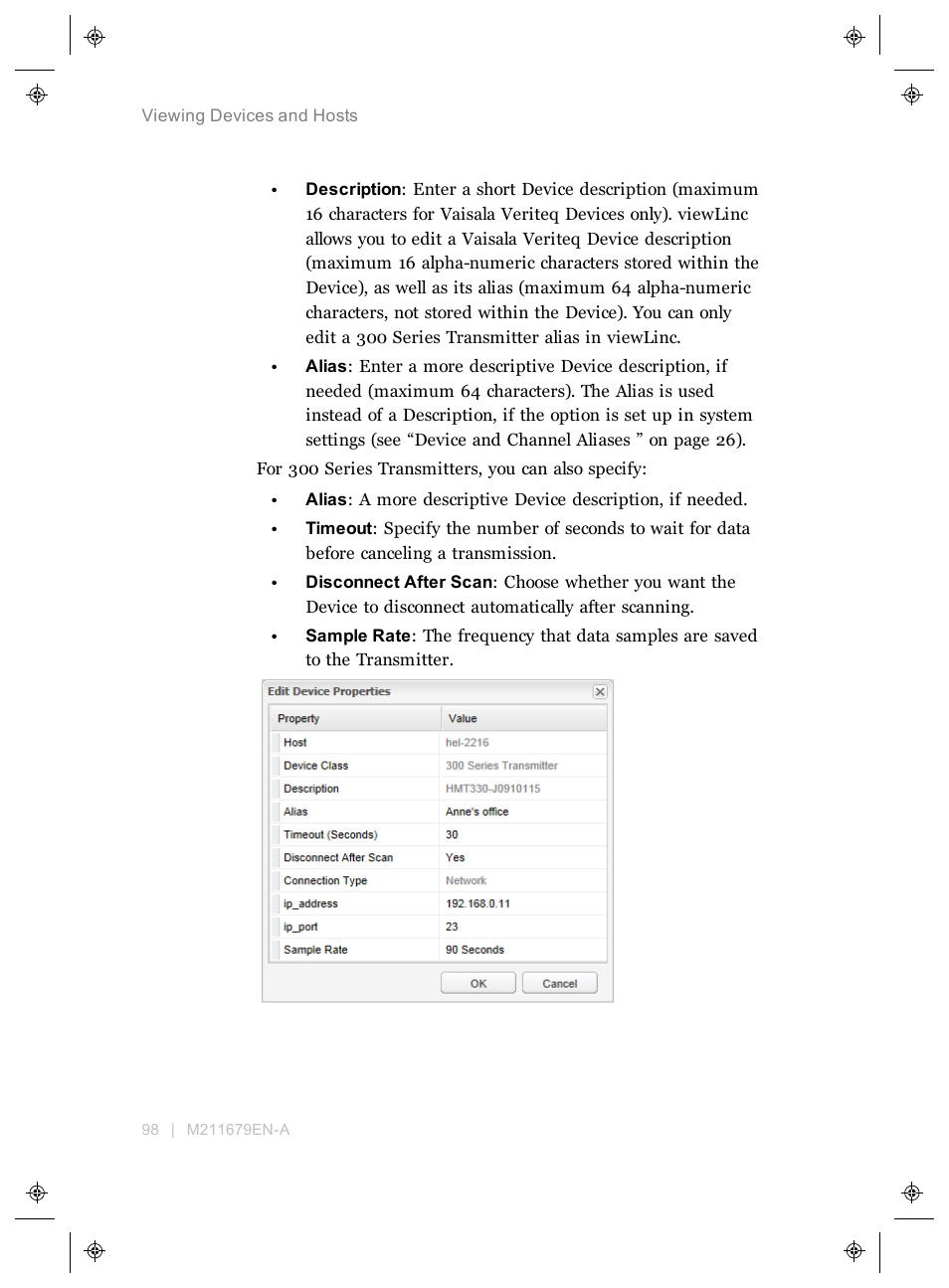 Vaisala viewLinc 4.3 User Manual | Page 106 / 206